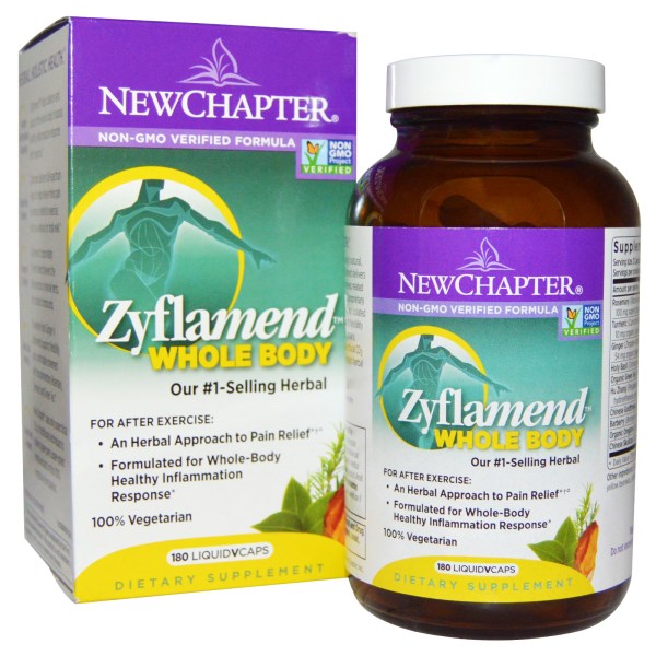 Zyflamend Whole Body Capsules from New Chapter supports healthy inflammation response, 
normal cardiovascular and joint function..